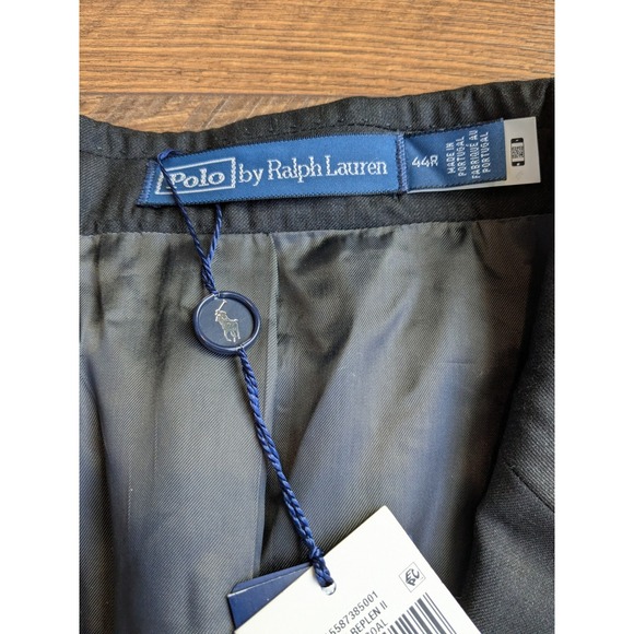 NWT Polo Ralph Lauren Men Charcoal Wool Suit Blazer 44R Pants 34W Unemmed - Picture 3 of 16